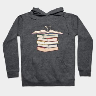 Book Stack | Heart-shaped folding paper | Books Hoodie